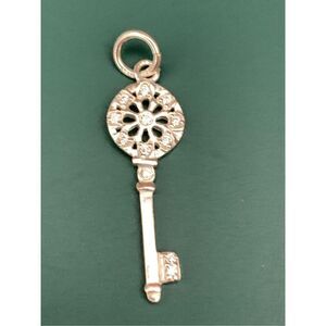 .925 Key Ornate Sterling Silver Jewelry Charm